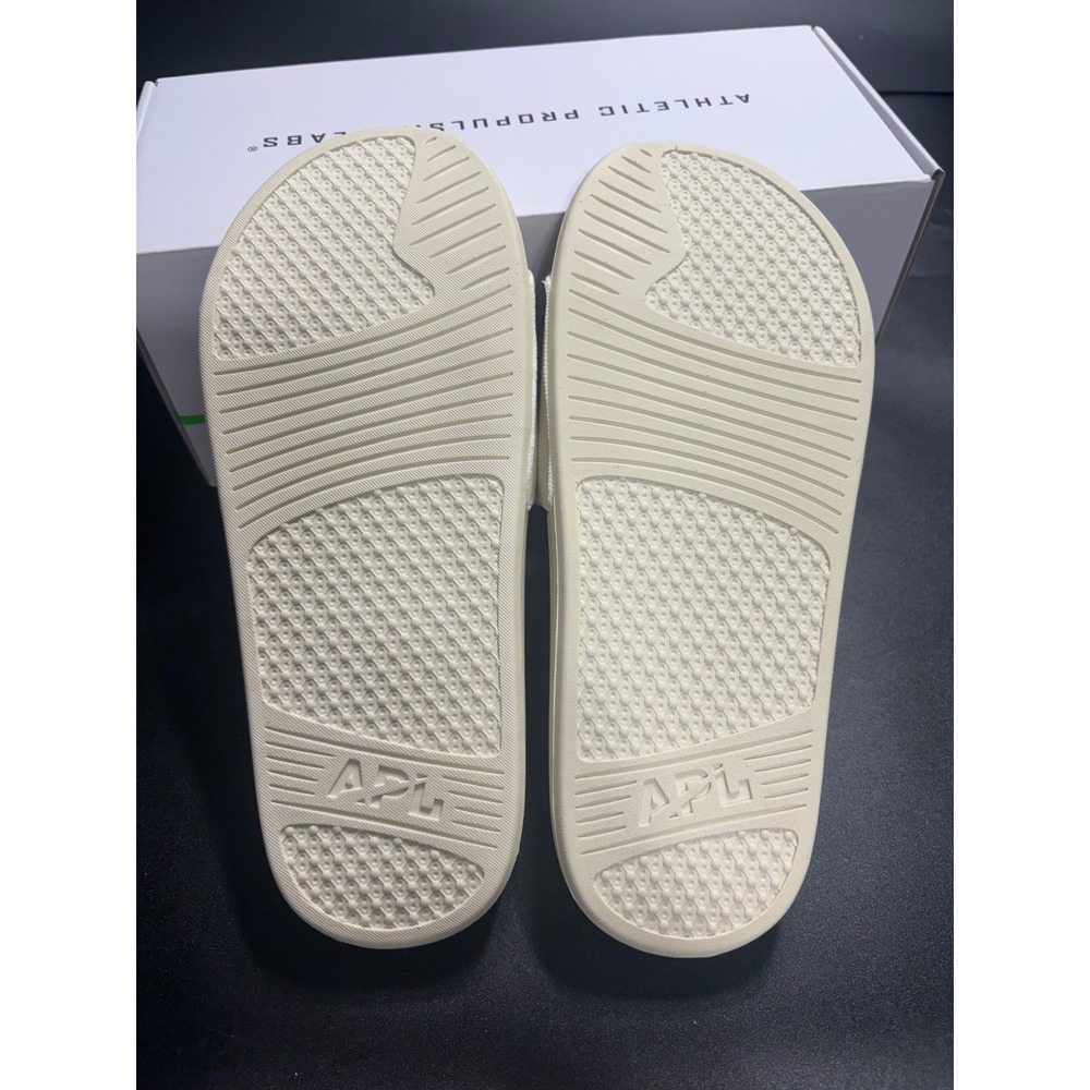 APL TechLoom Velvet Slides Women's Pristine/Cream Off White Sandals Size 9 - Picture 4 of 6